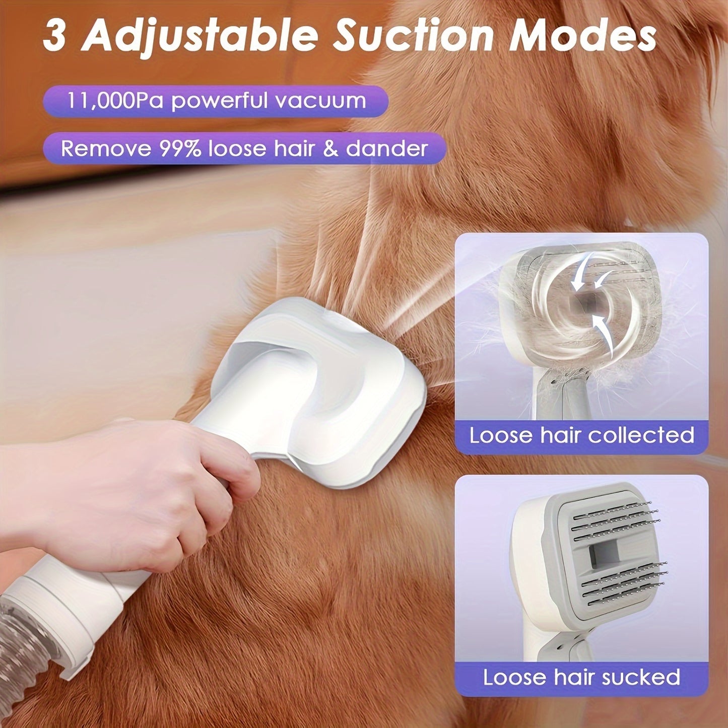 PetFusion 8 In 1 Dog Hair Grooming Vacuum Cleaner