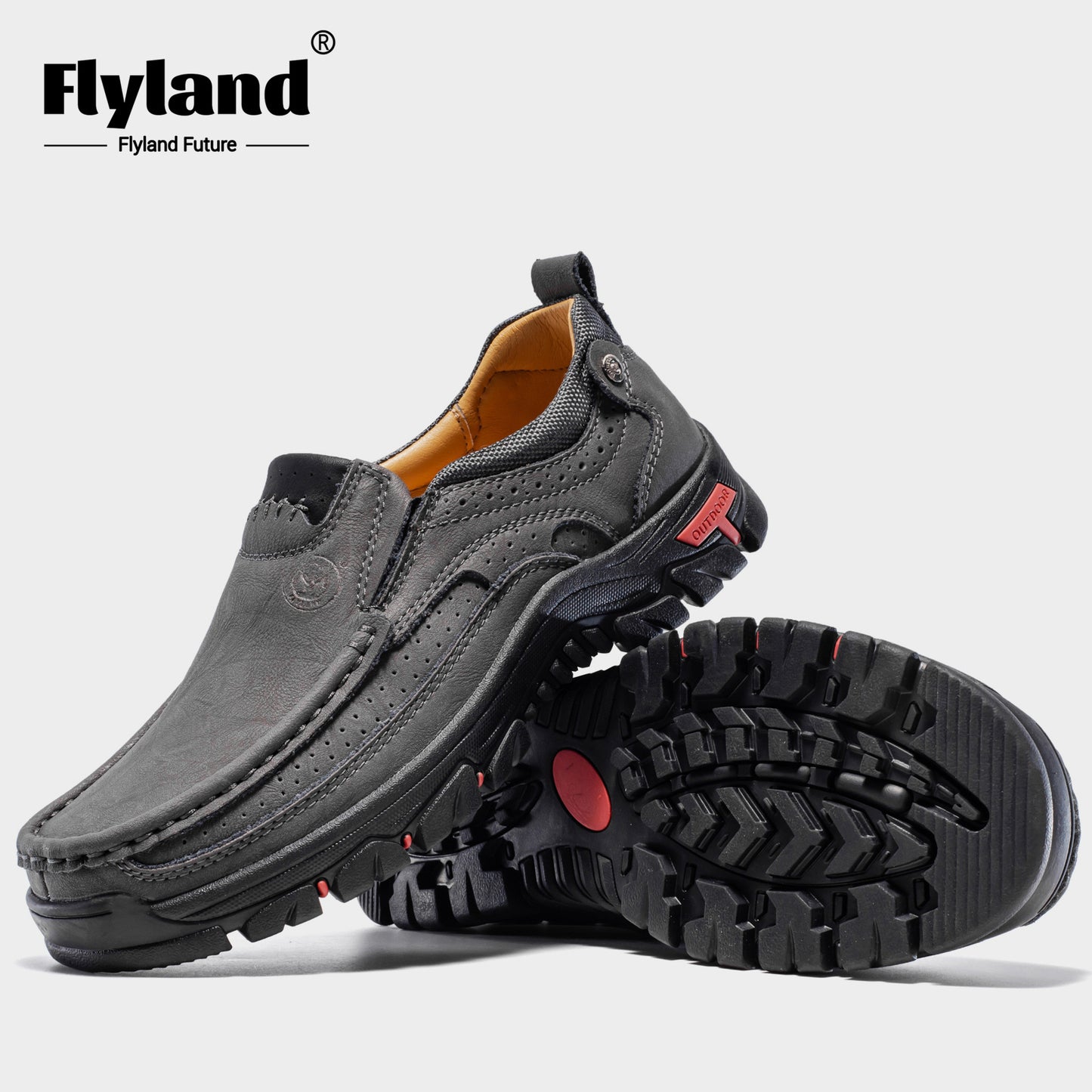 FLYLAND Mens Original Handmade Casual Leather Loafers