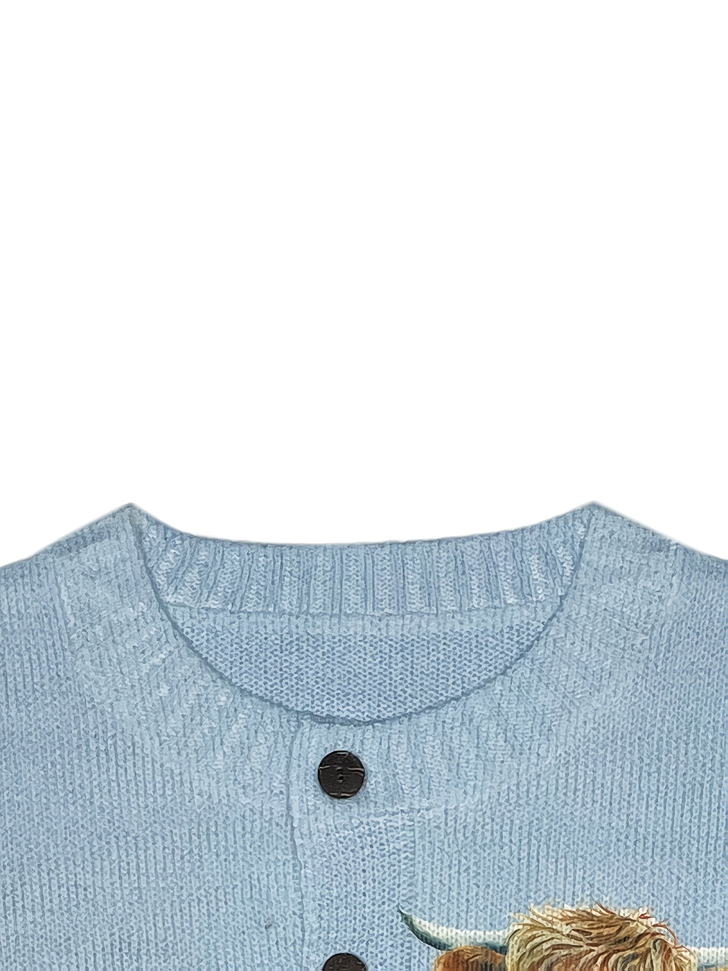Cow Print Cardigan With Button Up All Season Cozy Sweater