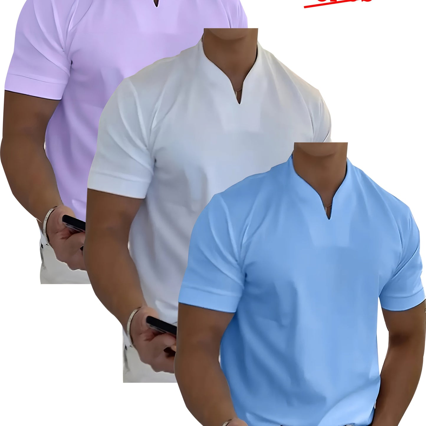 Summer Sports Tees Men Lightweight Short Sleeve Tops