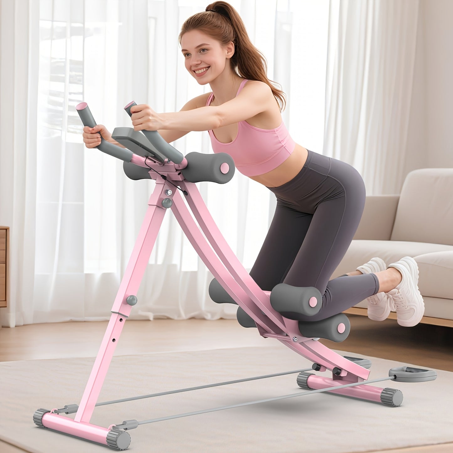 AOWOS Adjustable Abdominal Trainer with LCD Display