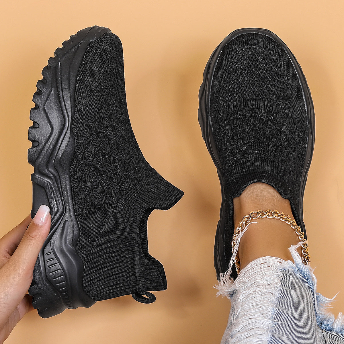 Whiskers, Workouts & Wears Breathable Slip-On Sneakers EVA