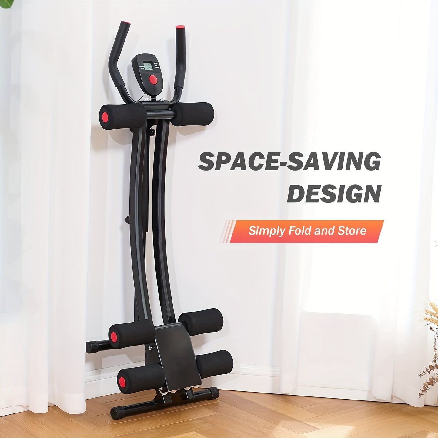Single Track Fitness Ab Machine with Adjustable Height