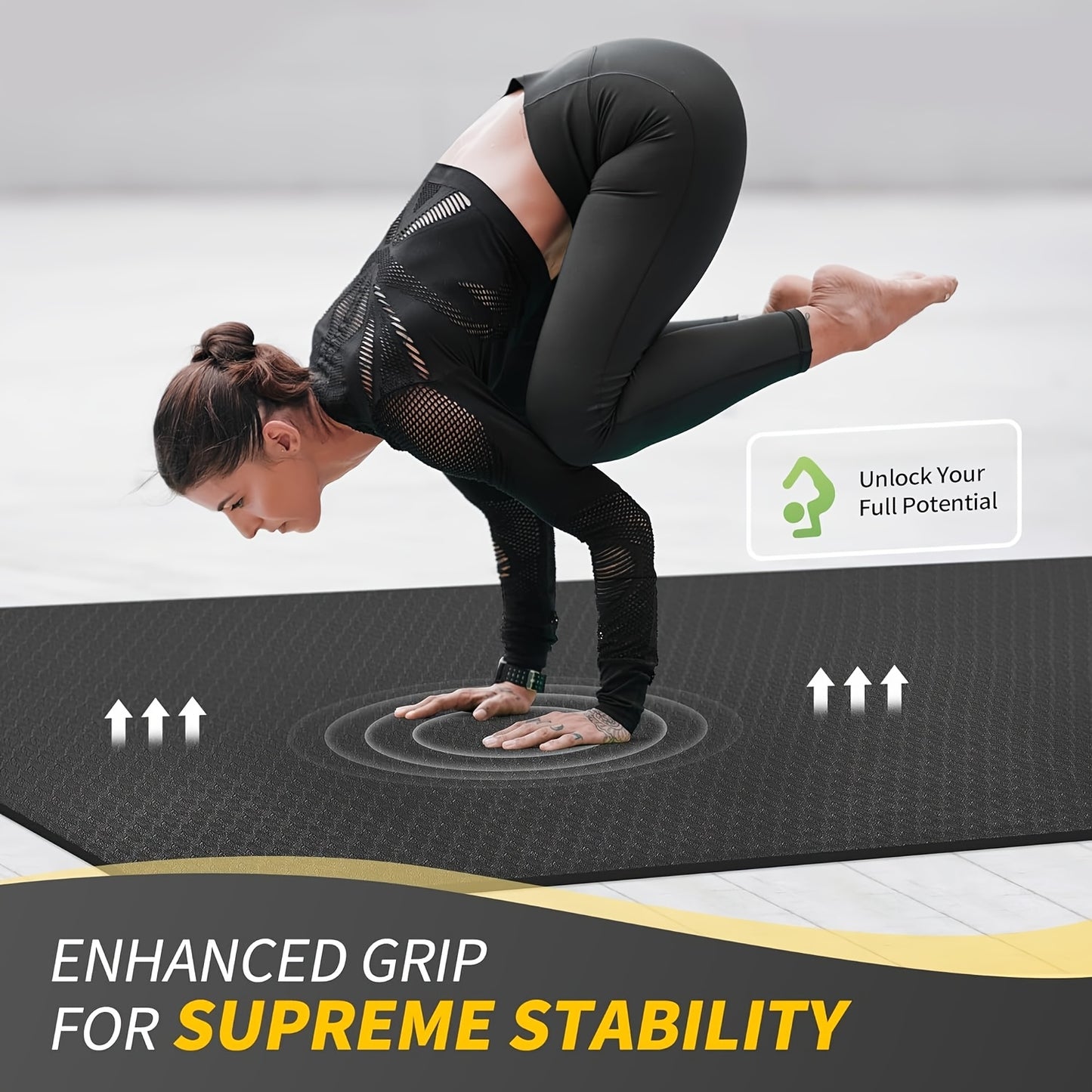 Large Home Exercise Mat by TPE for Yoga Pilates