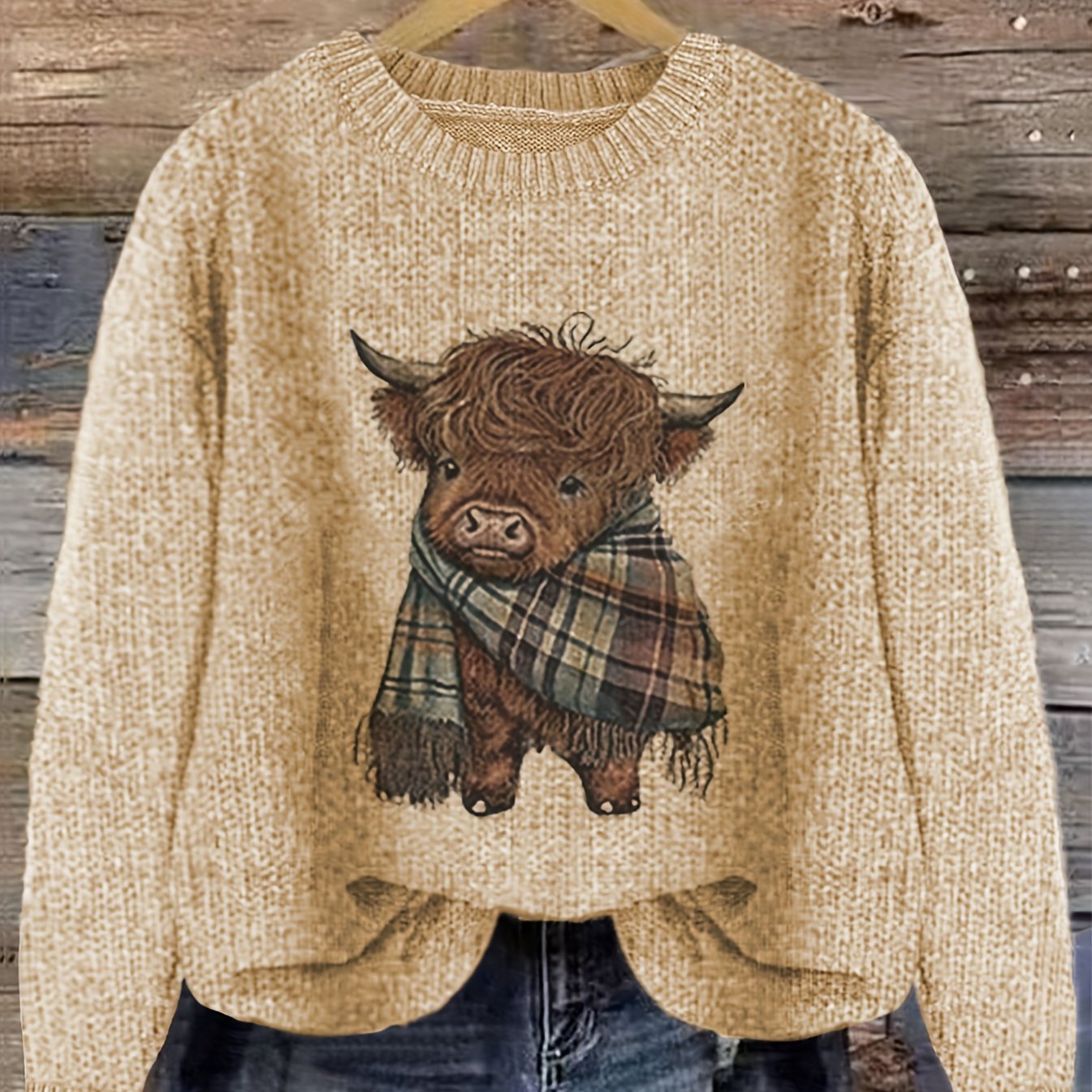 Cozy Color Block Pullover Sweater for Winter Wear Casual