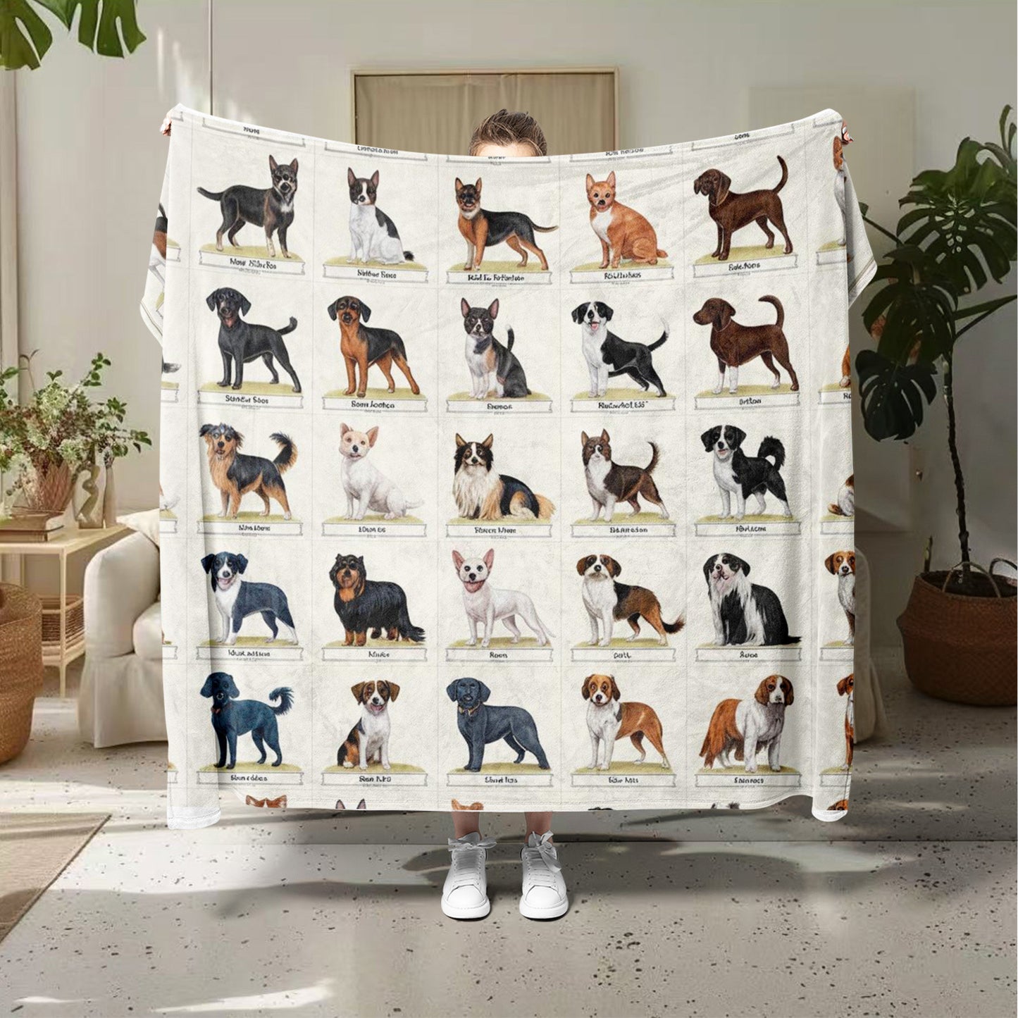 Funny Cat and Dog Printed Flannel Blankets by Your Brand
