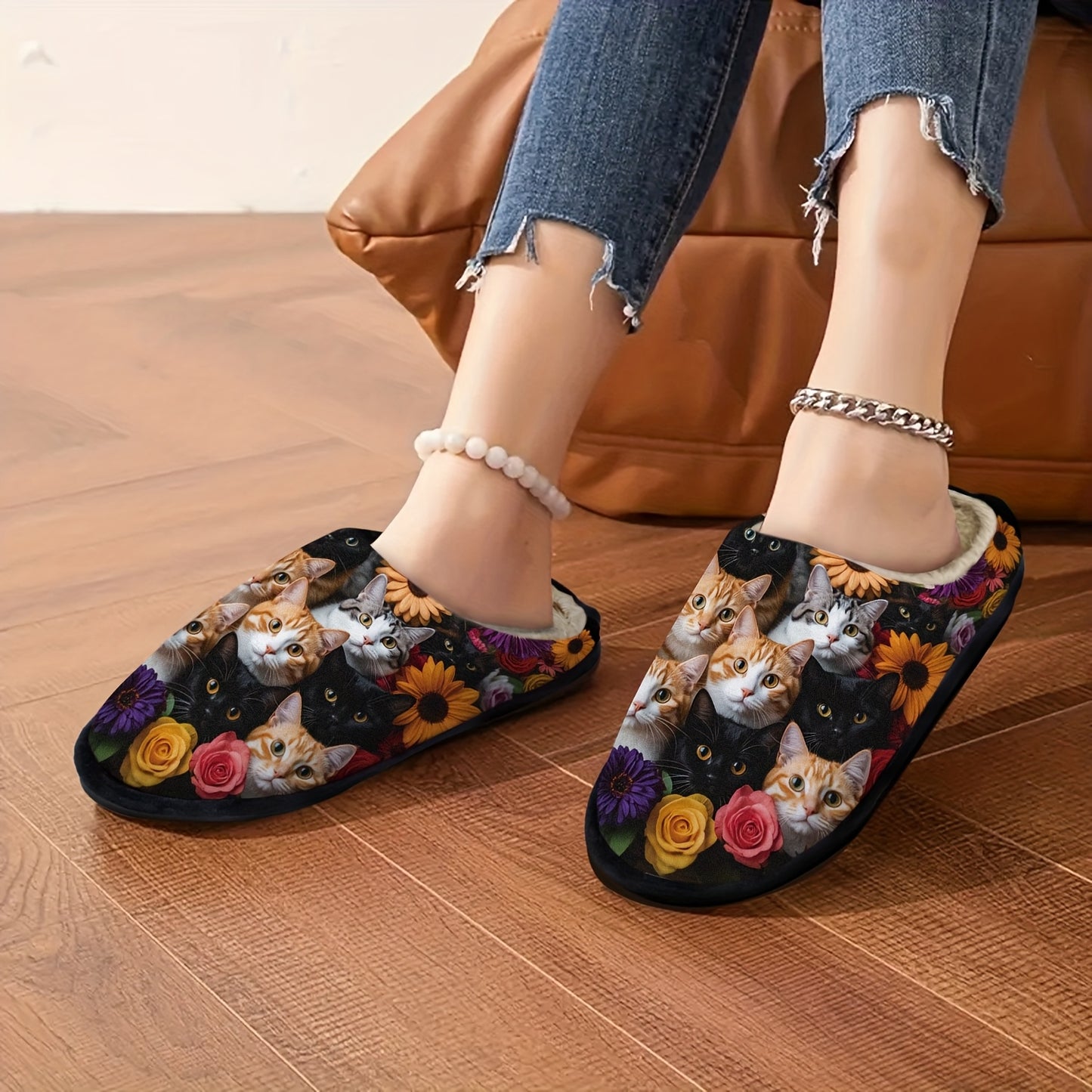 Wenter Warm Bedroom Slippers For Cat Lovers Non Slip