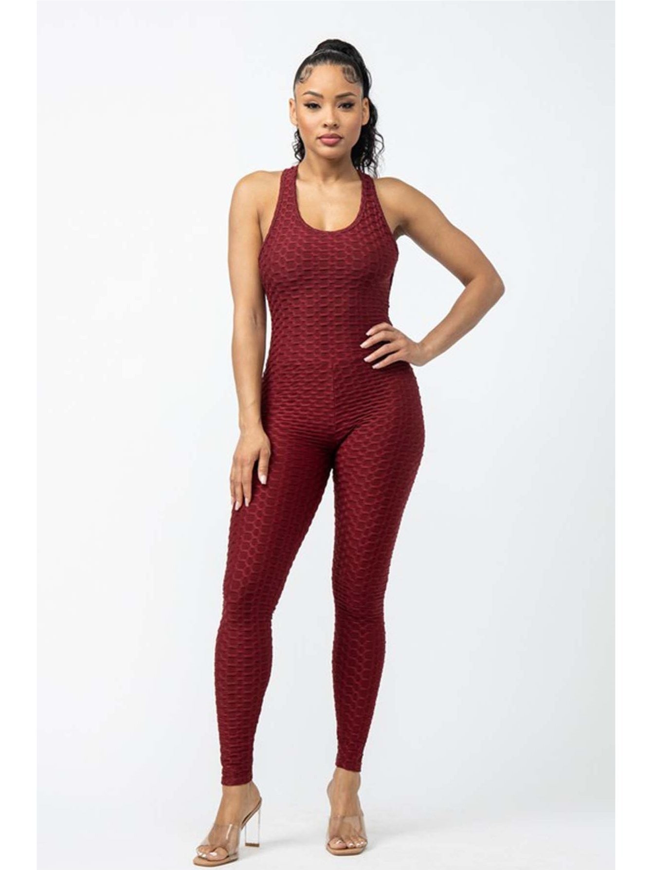 Women's Textured Scrunch Jumpsuit Set by Brand Name