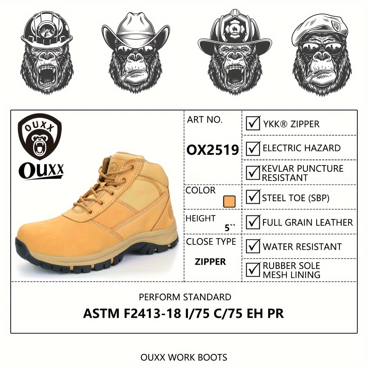 Whiskers Workouts And Wears Steel Toe Mens Mid Top Boots
