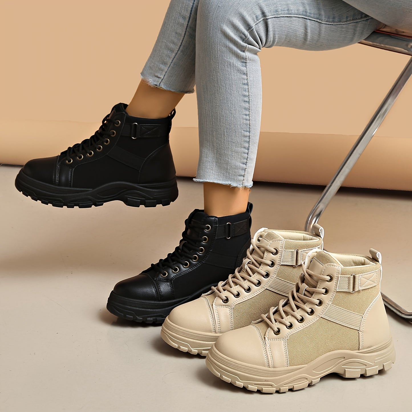 Whiskers Breathable Sneakers Womens Lace Up High Top Casual