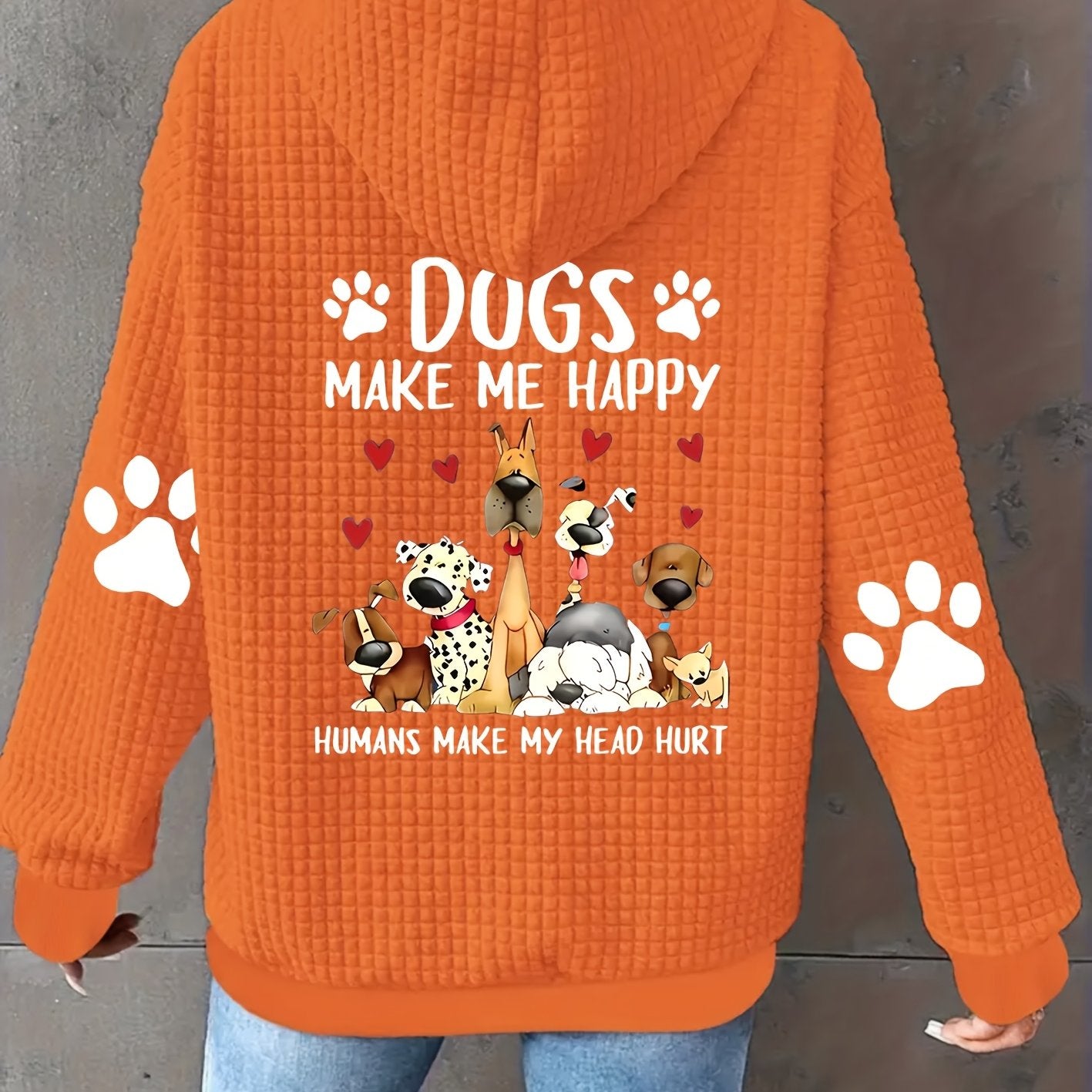 Polyester Dog Hoodie Zipper Hooded Sweatshirt Dog Lovers