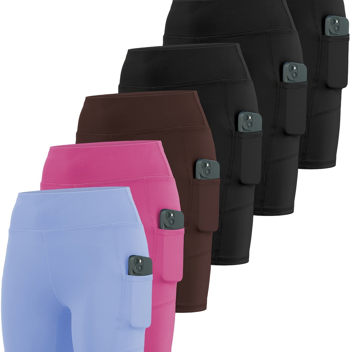 High Stretch Yoga Shorts 6 Pack by Brand Name