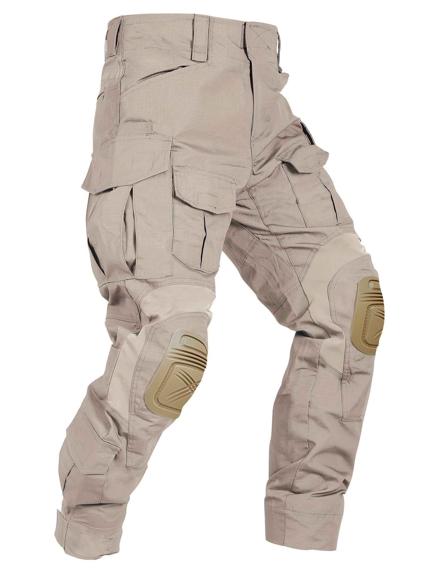 Mens Camo Tactical Cargo Pants With Removable Knee Pads