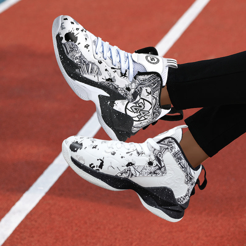 Whiskers Graffiti Basketball Sneakers Women Lightweight