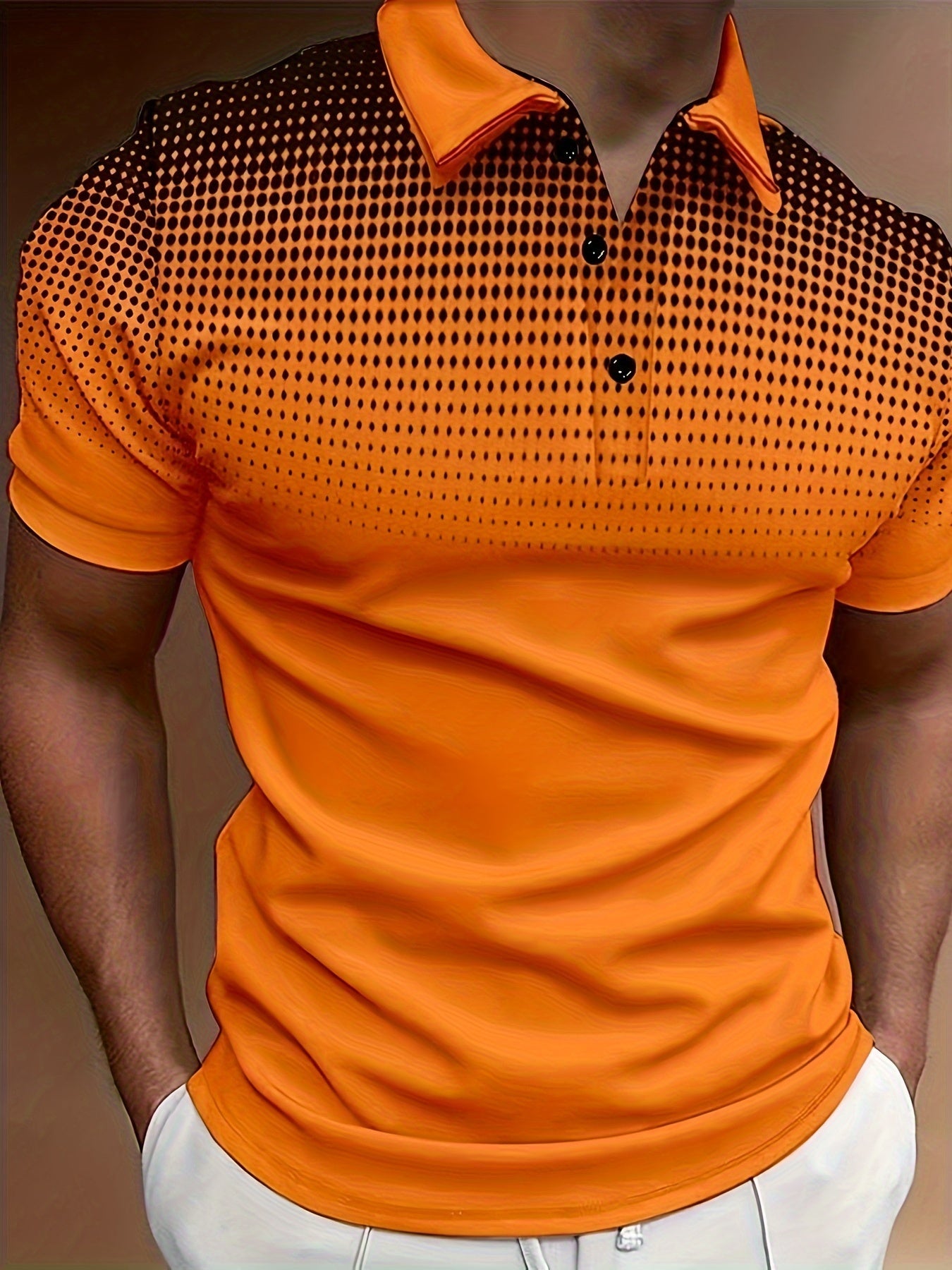 Whiskers Workouts And Wears Mens Lapel Gradient Golf Shirt