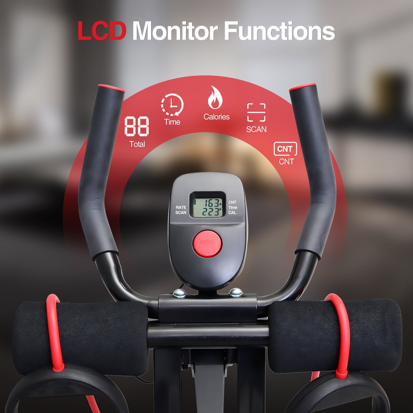 Single Track Fitness Ab Machine with Adjustable Height