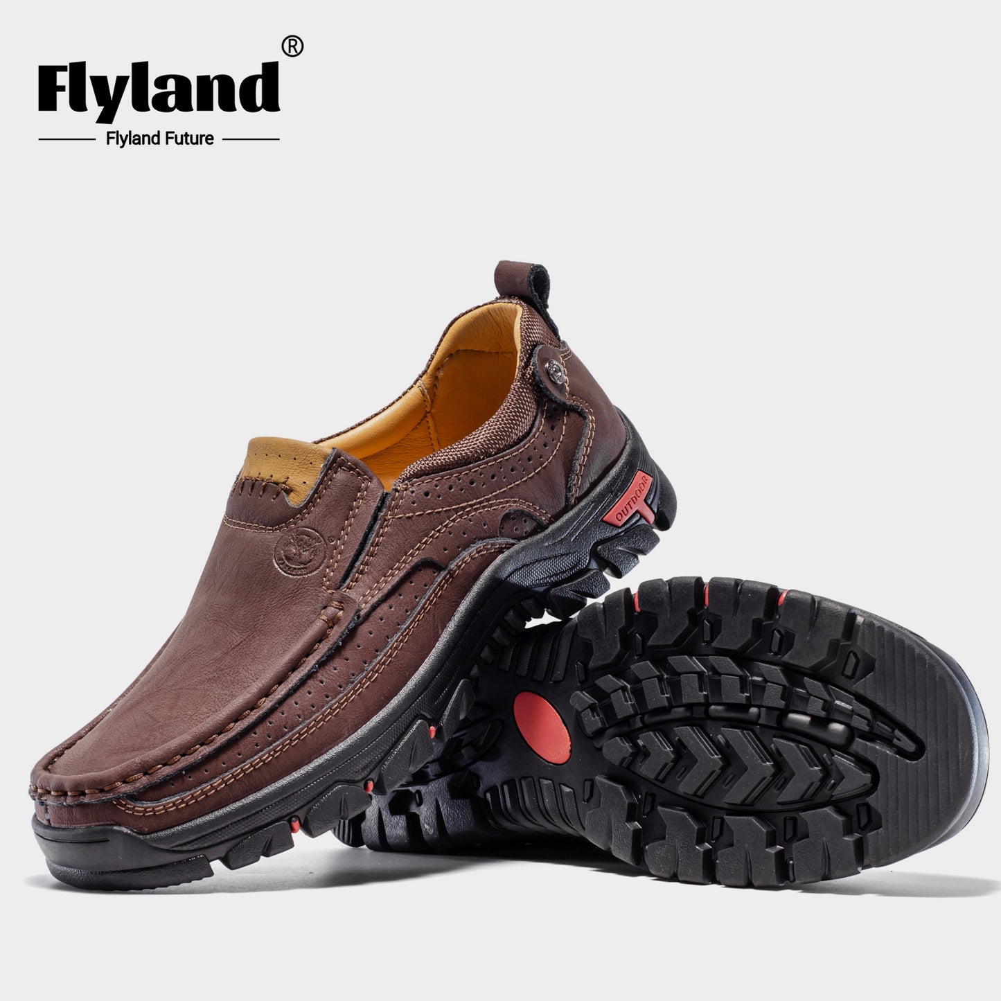 FLYLAND Mens Original Handmade Casual Leather Loafers