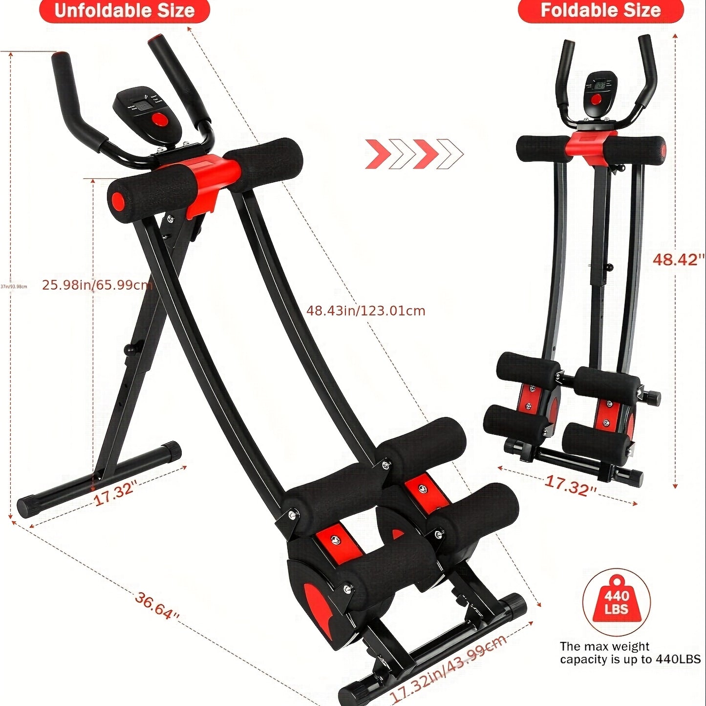 AOWOS Adjustable Abdominal Trainer with LCD Display