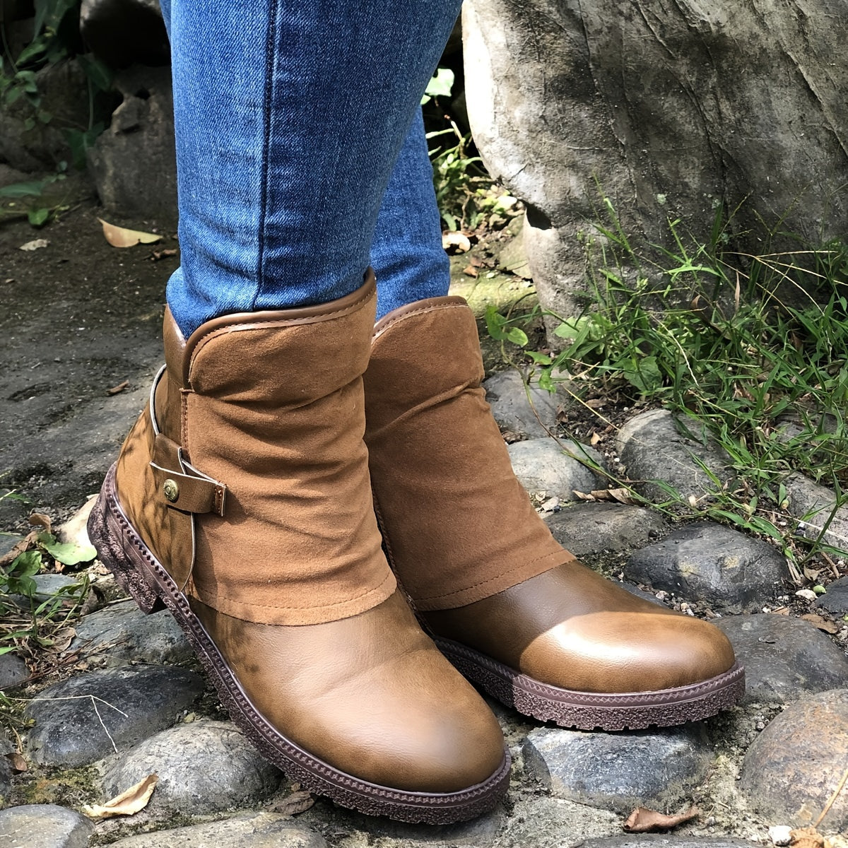 Women's Winter Thermal Fleece Lined Ankle Boots With Zipper