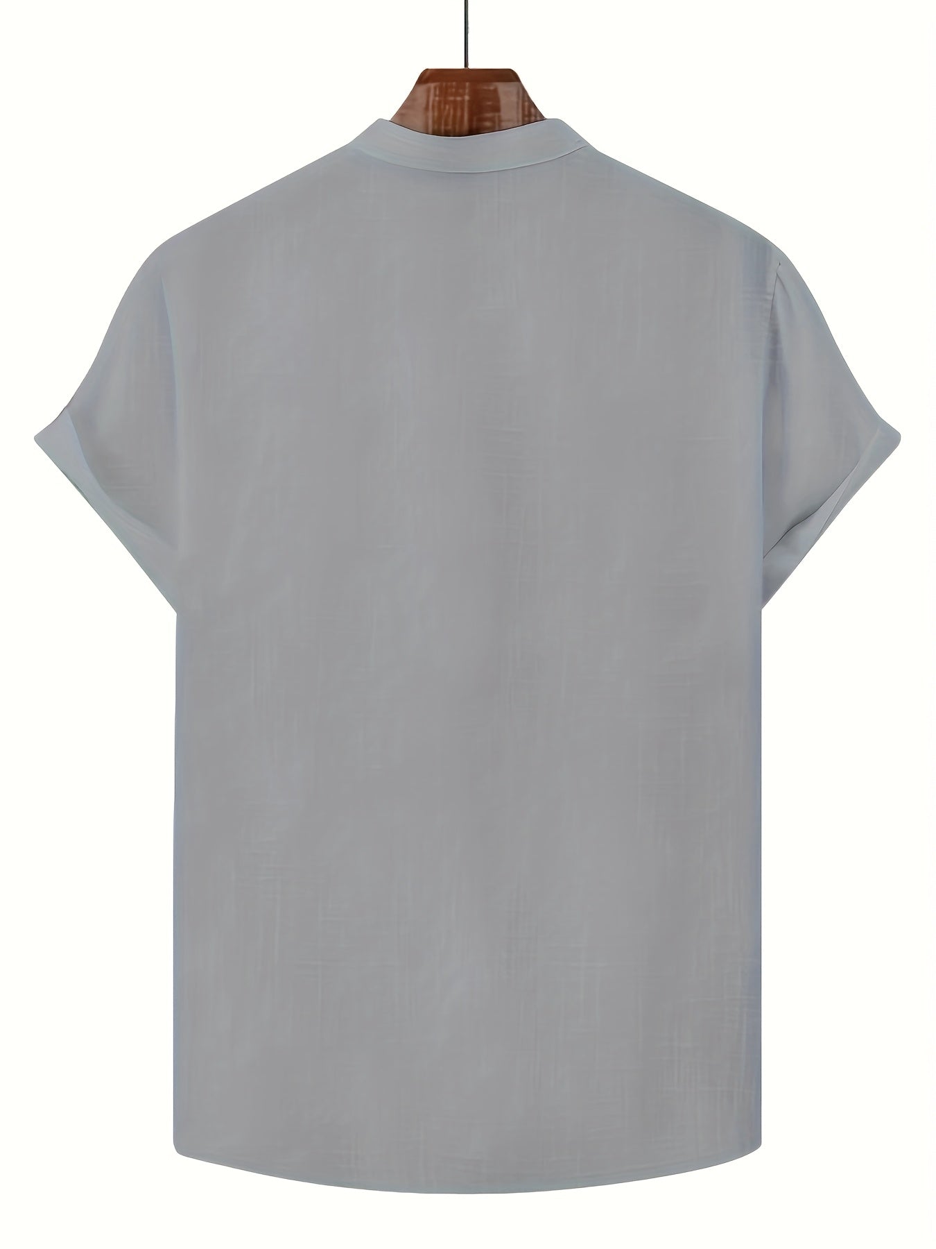 Whiskers Workouts and Wears Men Summer Stand Up Collar Shirt