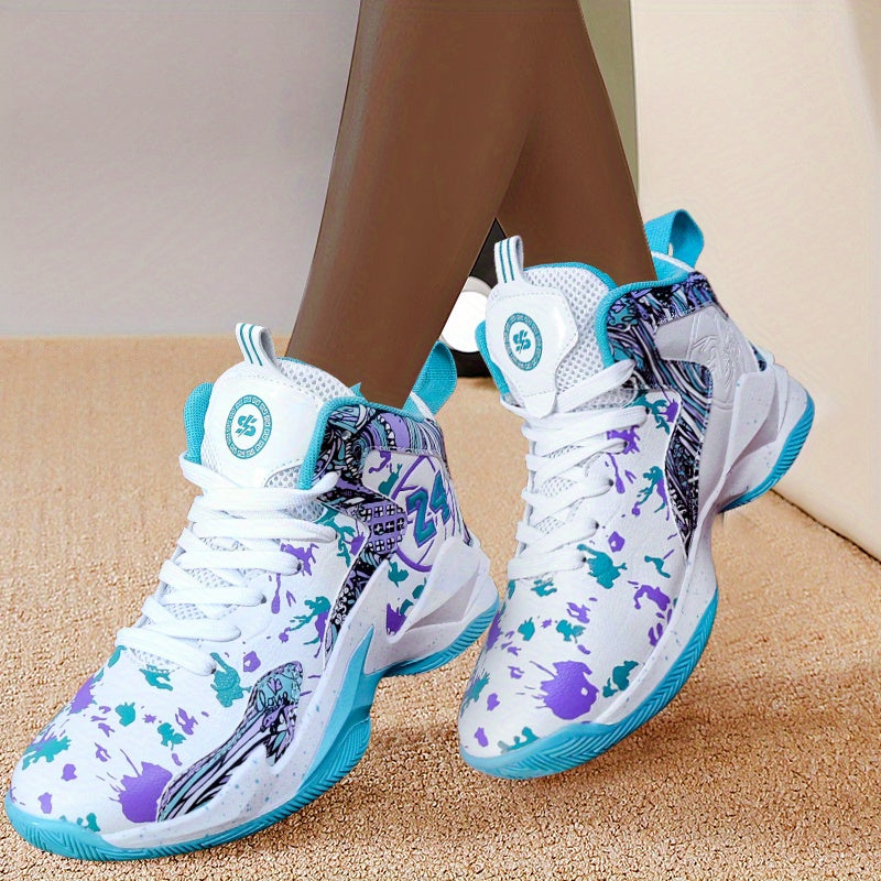 Whiskers Graffiti Basketball Sneakers Women Lightweight