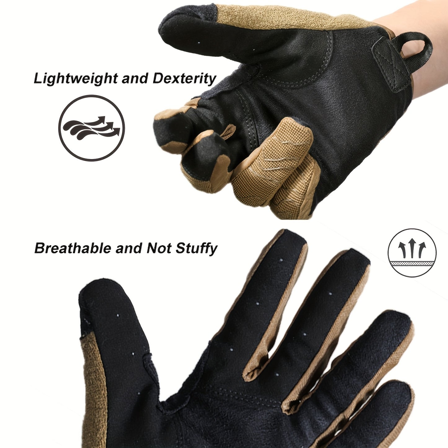 GUMAO Full-Finger Touchscreen Gloves Lightweight Closure