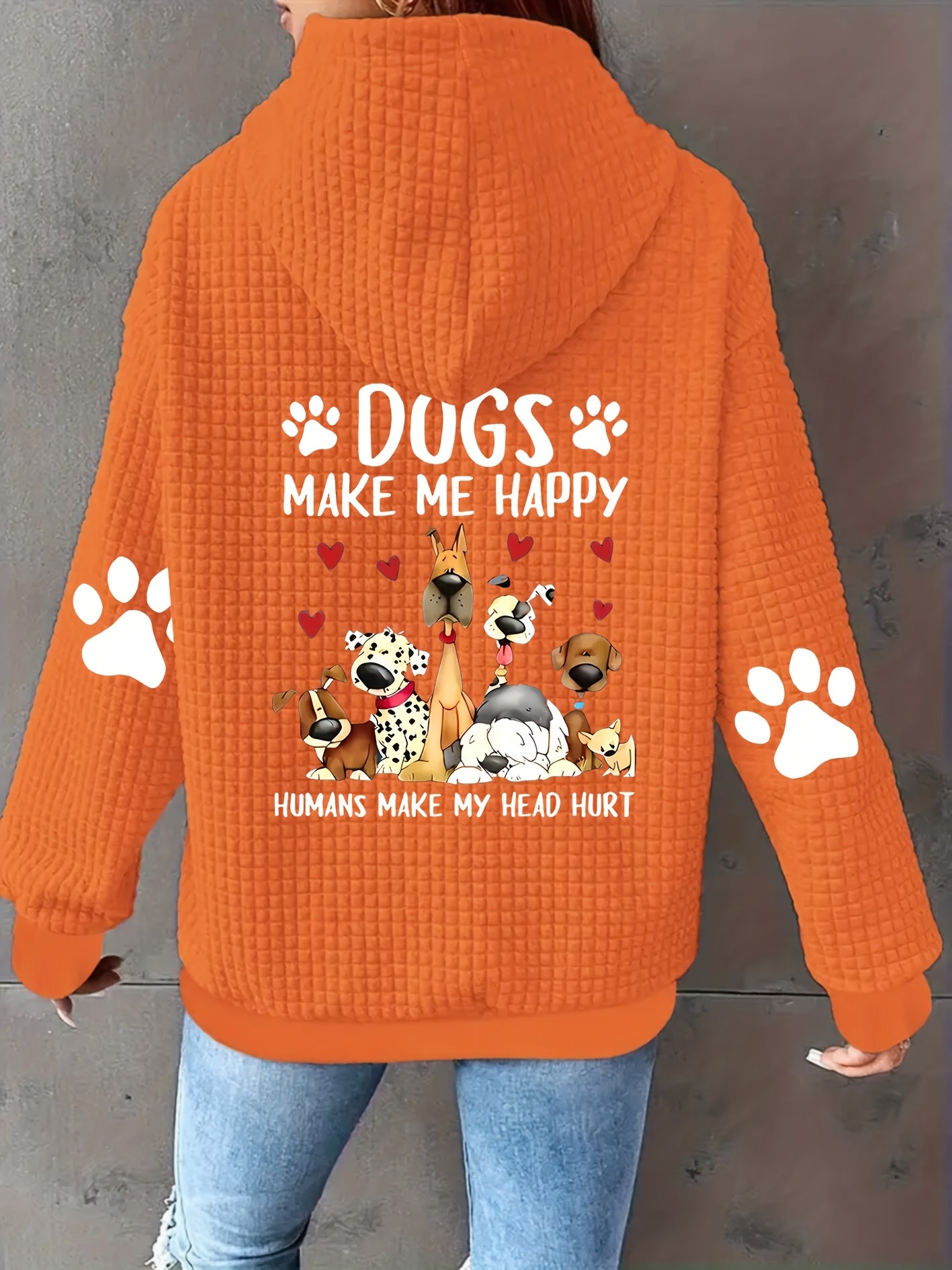 Polyester Dog Hoodie Zipper Hooded Sweatshirt Dog Lovers