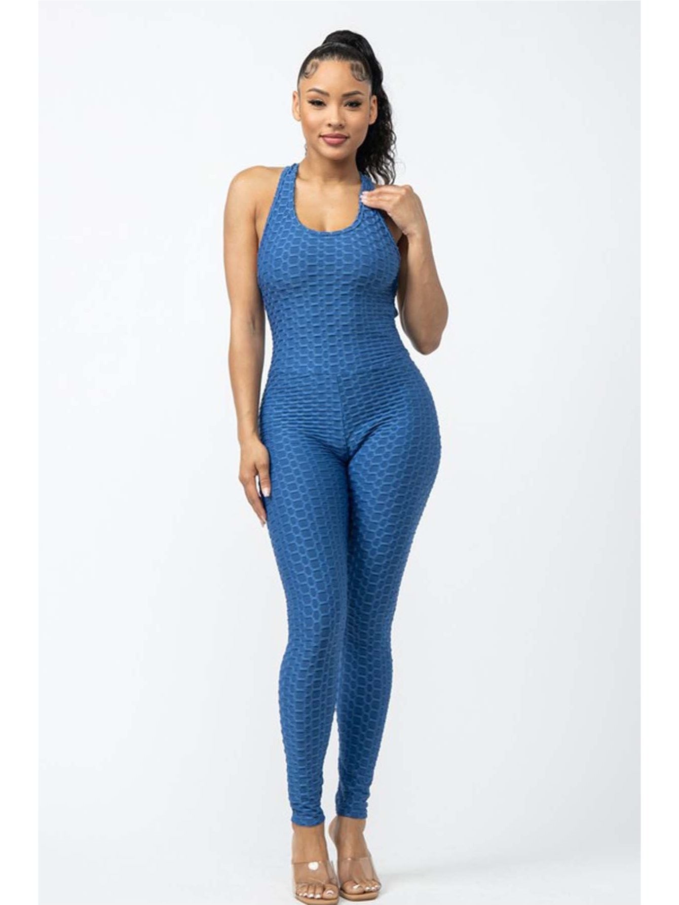 Women's Textured Scrunch Jumpsuit Set by Brand Name