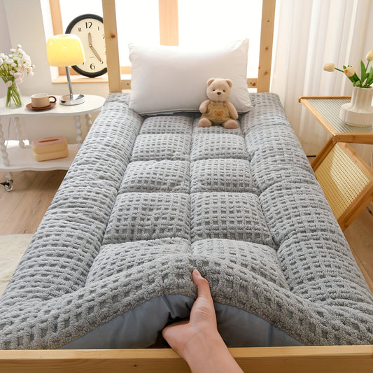 Luxury Milk Velvet Mattress Pad Quilted Plush Warmth Protector