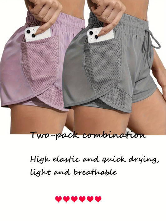 Fashionable Ladies Yoga Sports Shorts Set by Brand