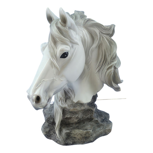 White Horse Bust Figurine Statue by Unbranded