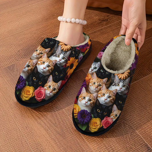 Wenter Warm Bedroom Slippers For Cat Lovers Non Slip