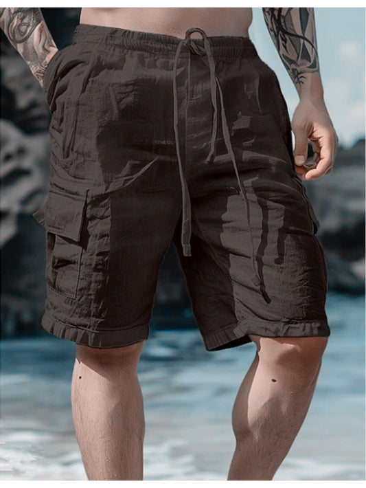 Men's Lightweight Cotton Beach Casual Shorts by Brand
