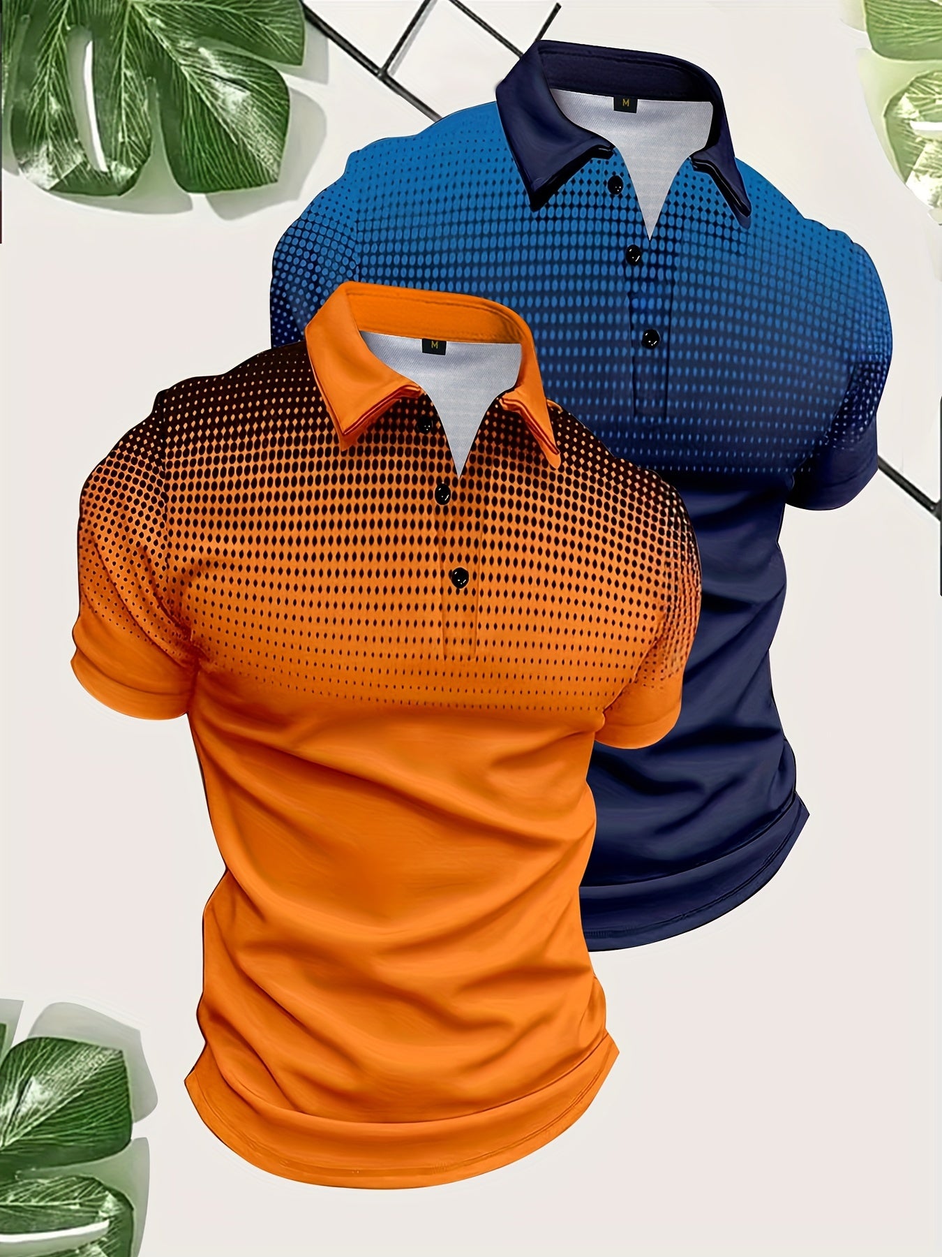Whiskers Workouts And Wears Mens Lapel Gradient Golf Shirt