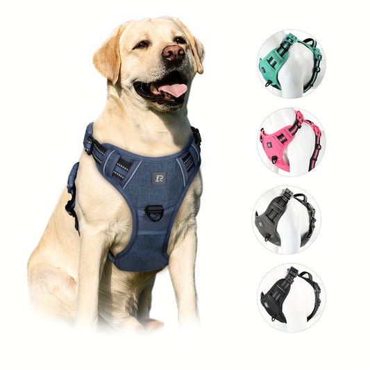 Adjustable Reflective Oxford Dog Harness by Brand
