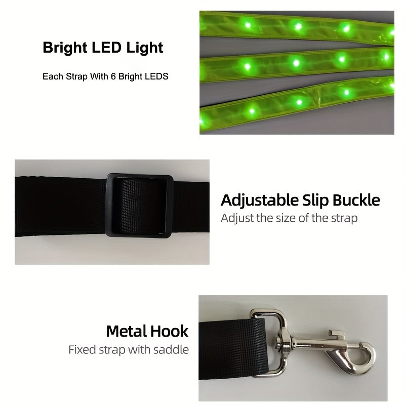 Adjustable Straps For Horse Harness With Rechargeable LED