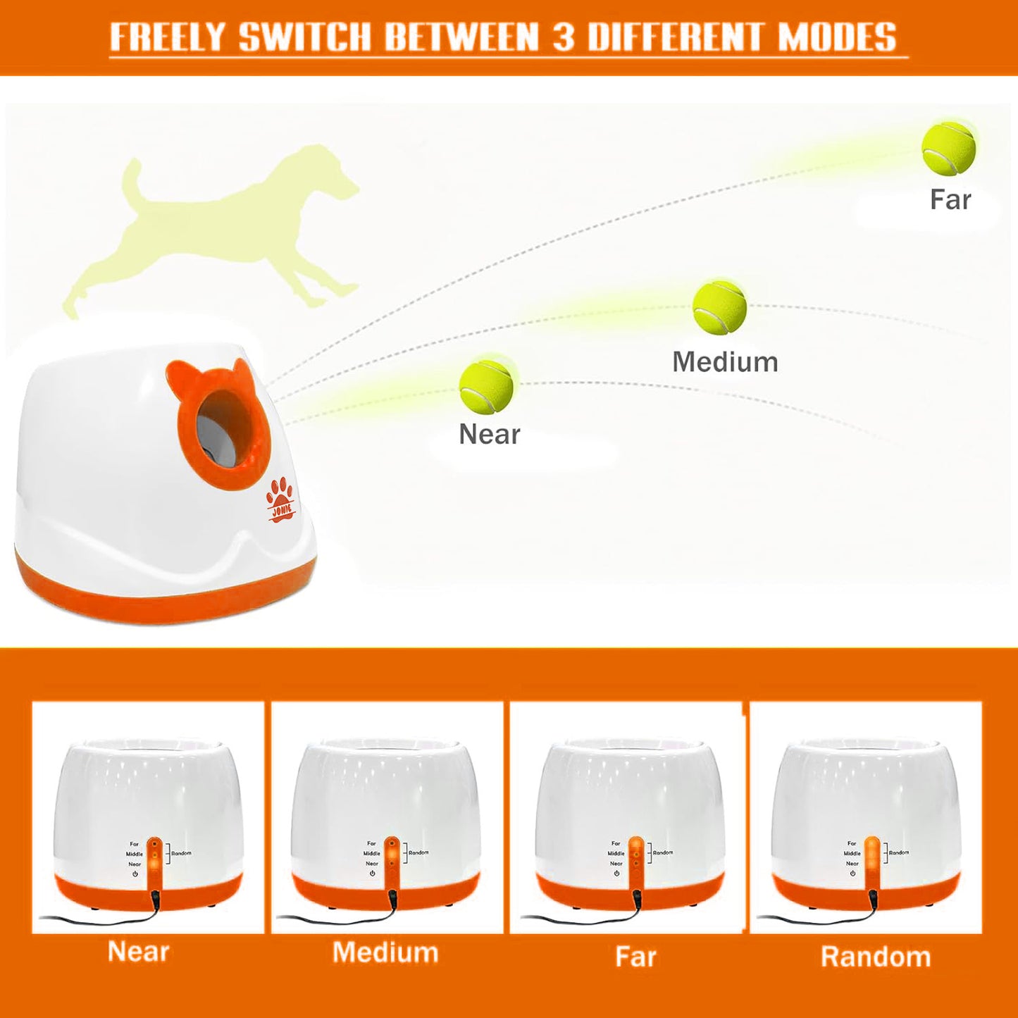 Vivicreate Automatic Dog Ball Launcher Interactive Toy