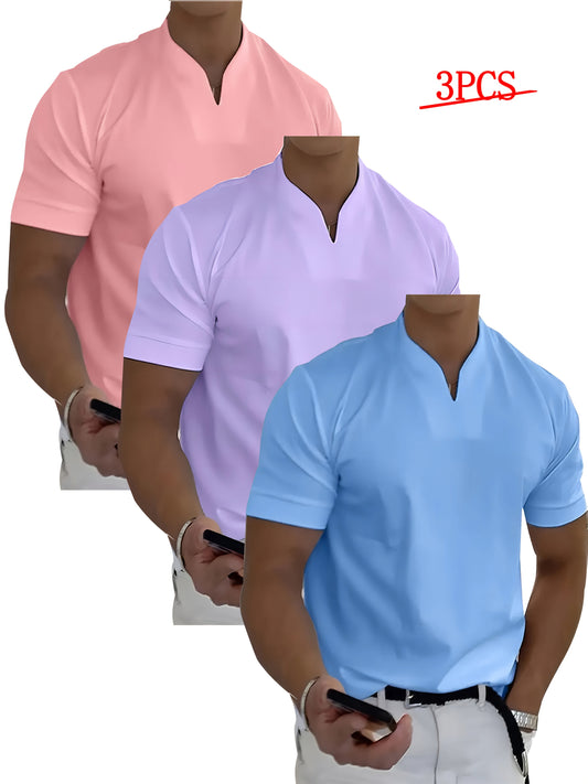 Summer Sports Tees Men Lightweight Short Sleeve Tops