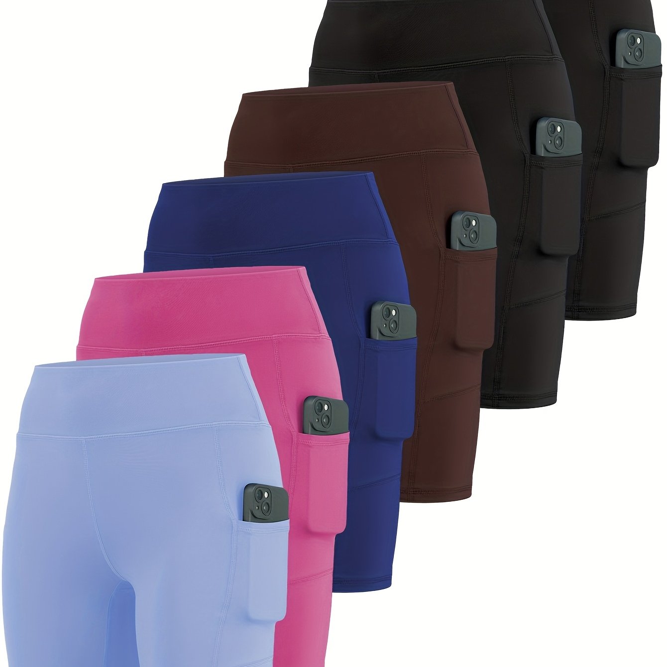 High Stretch Yoga Shorts 6 Pack by Brand Name