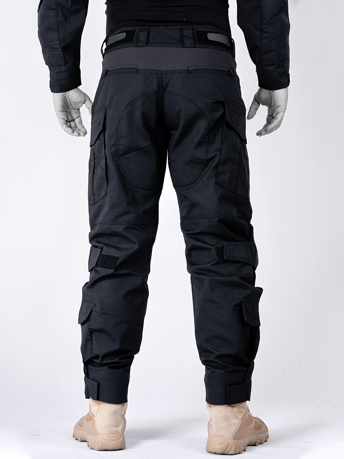 Mens Camo Tactical Cargo Pants With Removable Knee Pads