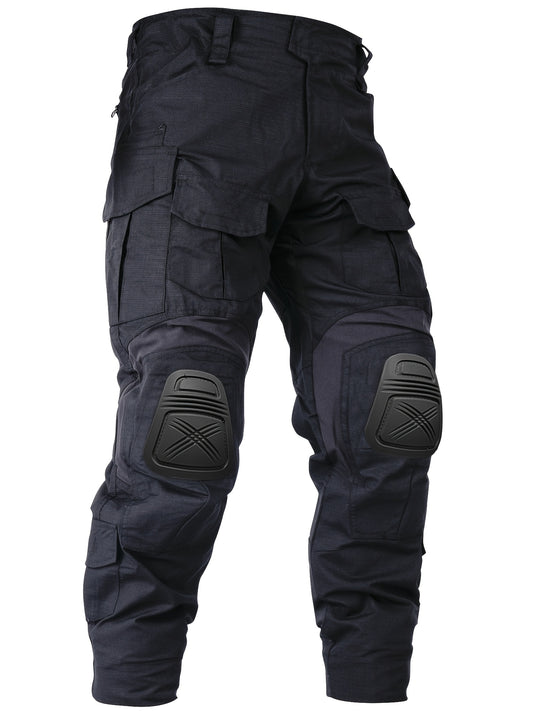 Mens Camo Tactical Cargo Pants With Removable Knee Pads