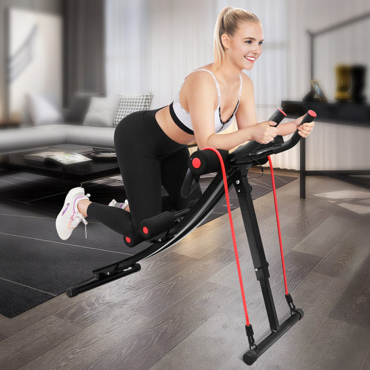 Single Track Fitness Ab Machine with Adjustable Height
