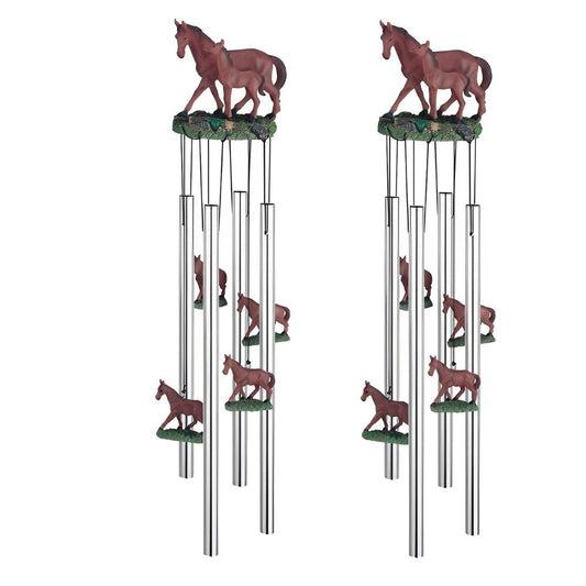 Horse and Foal Wind Chime Sculpture by Unique Decor