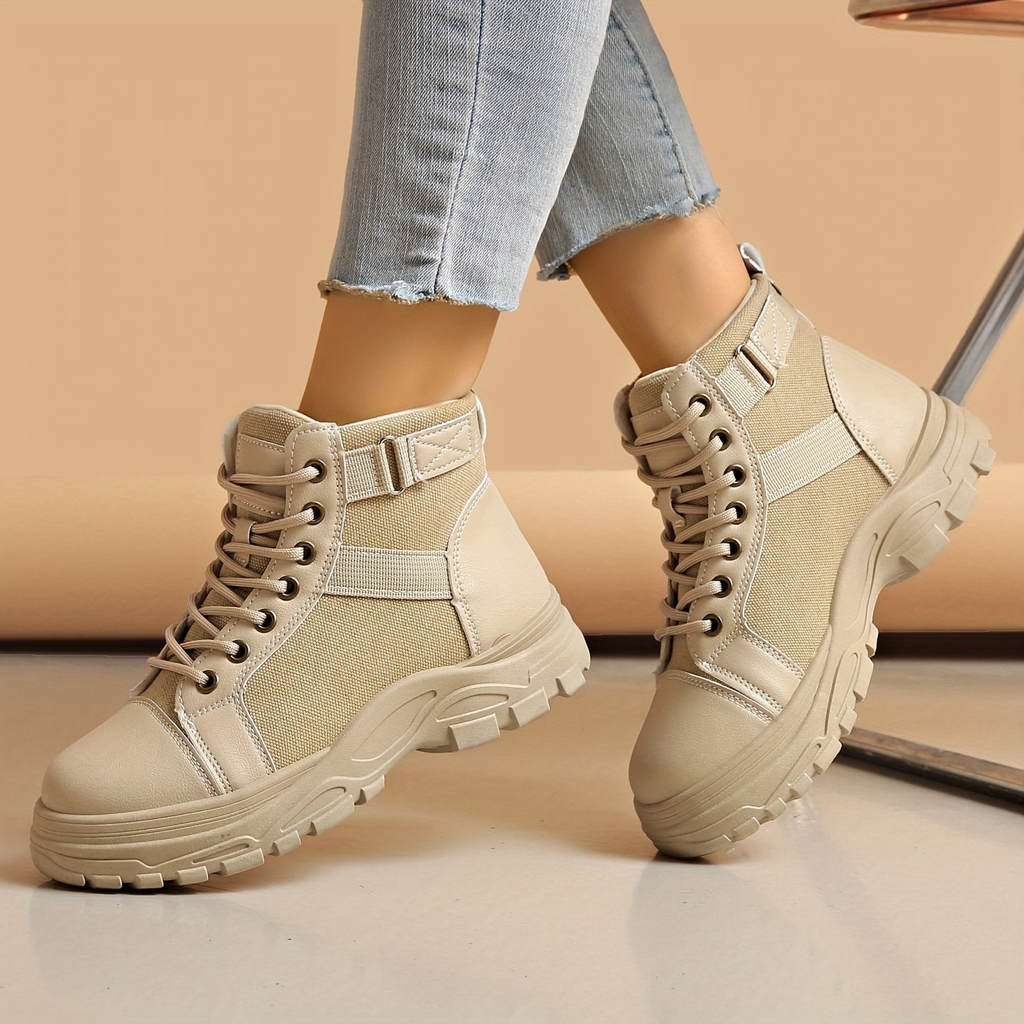 Whiskers Breathable Sneakers Womens Lace Up High Top Casual