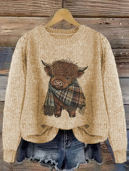 Cozy Color Block Pullover Sweater for Winter Wear Casual