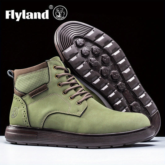 Flyland F2418 Men's Premium Genuine Leather Chukka Boots