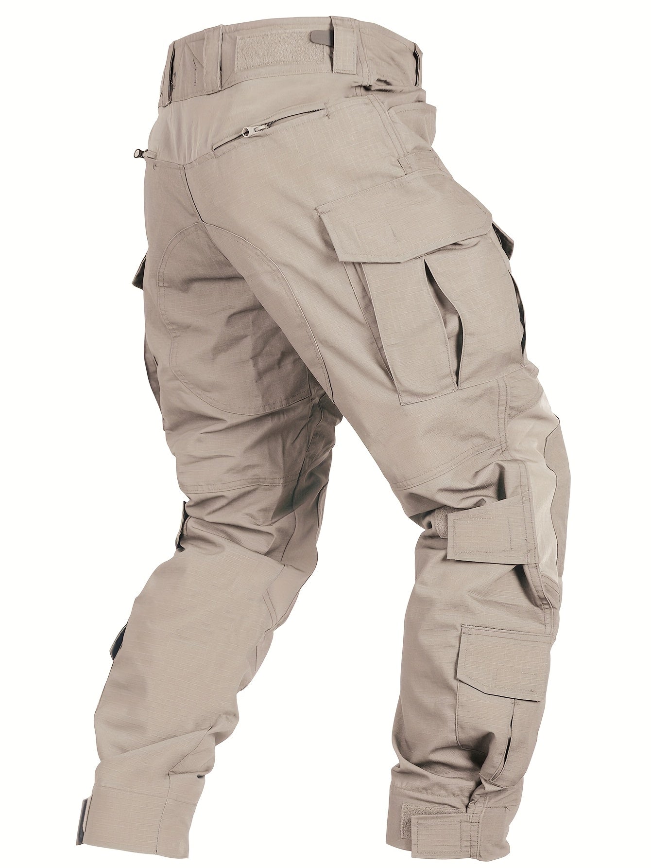 Mens Camo Tactical Cargo Pants With Removable Knee Pads