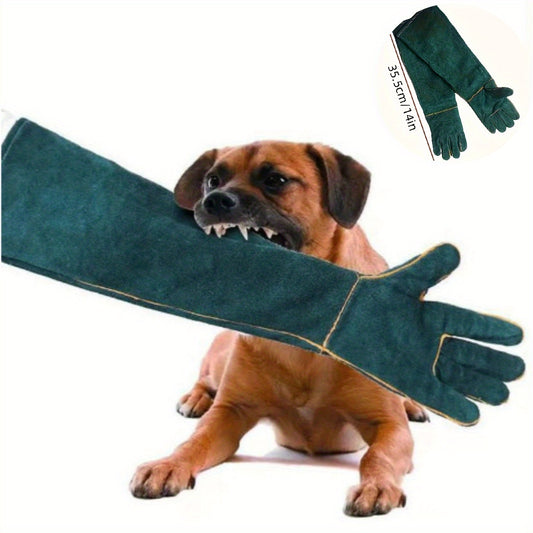 Pet Grooming Gloves Bite Scratch Resistant For Dogs Cats