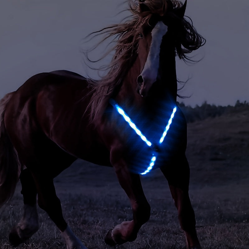 Adjustable Straps For Horse Harness With Rechargeable LED