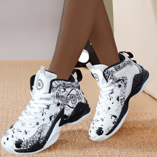 Whiskers Graffiti Basketball Sneakers Women Lightweight